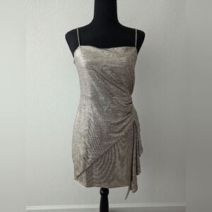 Skies Are Blue Gold Dress Size Small